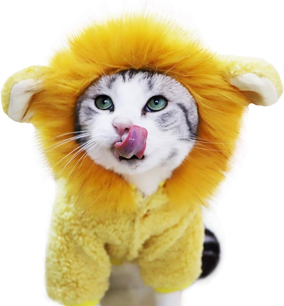 Dog Costumes,Cat Costumes,Dog Clothes,Cute Dog Coat, Lion Cosplay Winter Costume to Make Your Pet Look Cute. (S)
