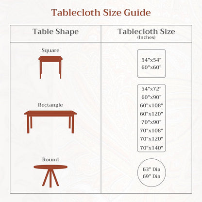 Table Cloth round Table 100% Cotton 63 Inches Tablecloth Reusable Decorative Everyday Use for Dining Room, Farmhouse, Home, Party, Festive & Wedding - Holy Jouy - Red