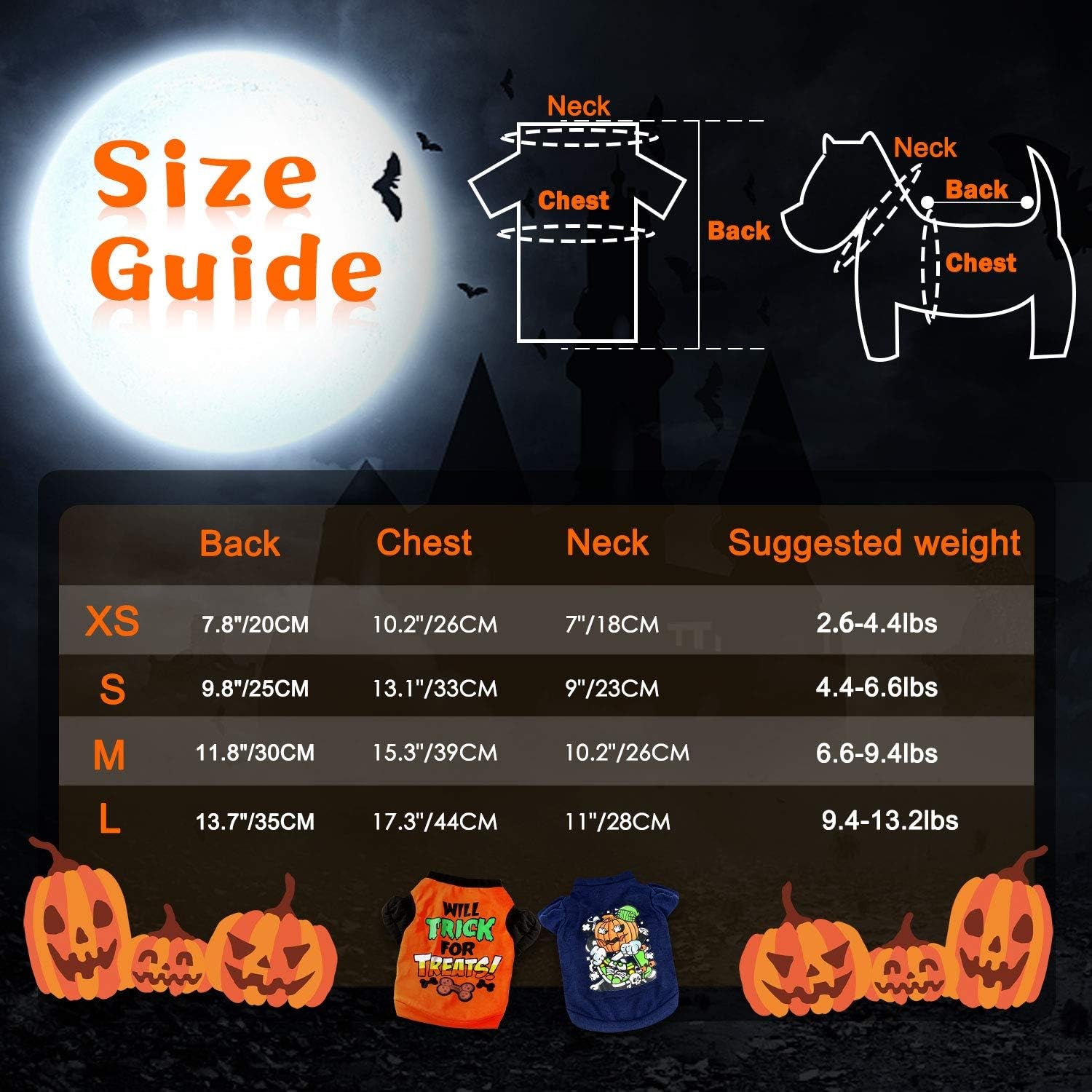 2 Pack Dog Shirts Printed Puppy Outfits Pet Costume Cute Dogs Clothing for Small Dogs and Cats Cosplay Pet Apparel, Medium
