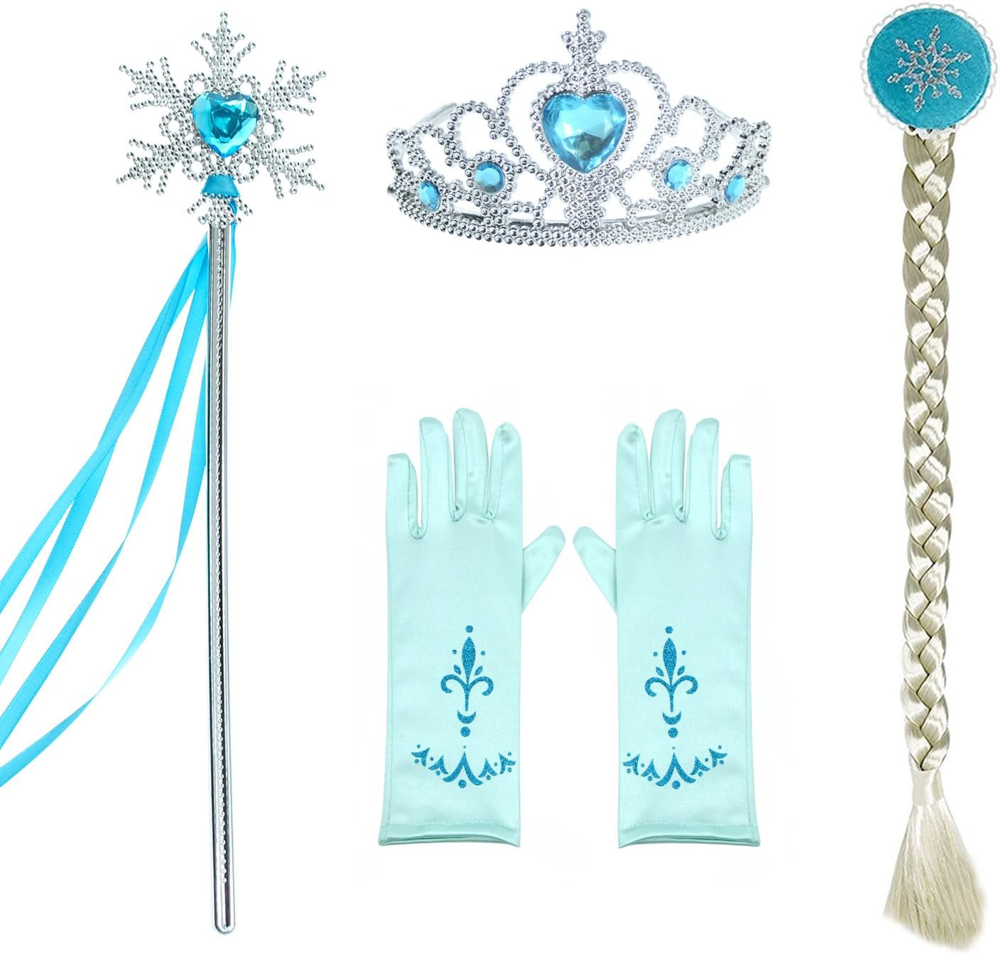 Princess Costumes Birthday Party Dress up for Little Girls with Accessories