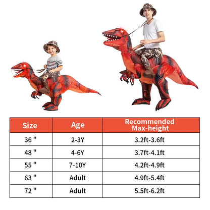72 Inch Adult Inflatable Dinosaur Costume, Blow up Dinosaur Costume Adult Size, Funny Halloween Costumes Adult Halloween Costume Women Men for Halloween Party Cosplay