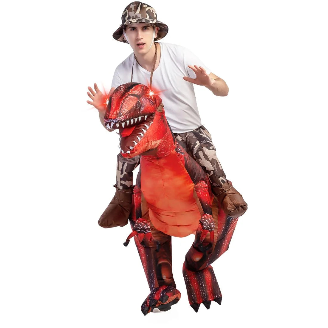 72 Inch Adult Inflatable Dinosaur Costume, Blow up Dinosaur Costume Adult Size, Funny Halloween Costumes Adult Halloween Costume Women Men for Halloween Party Cosplay