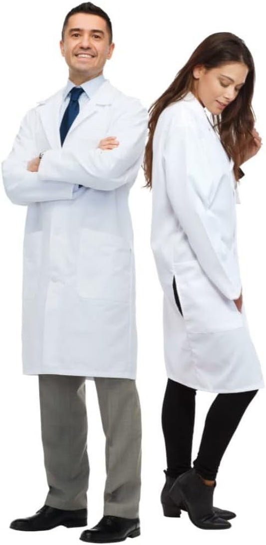 Doctor Lab Coat Unisex Halloween Fancy Dress Costumes with Pockets for Adult, Women XL