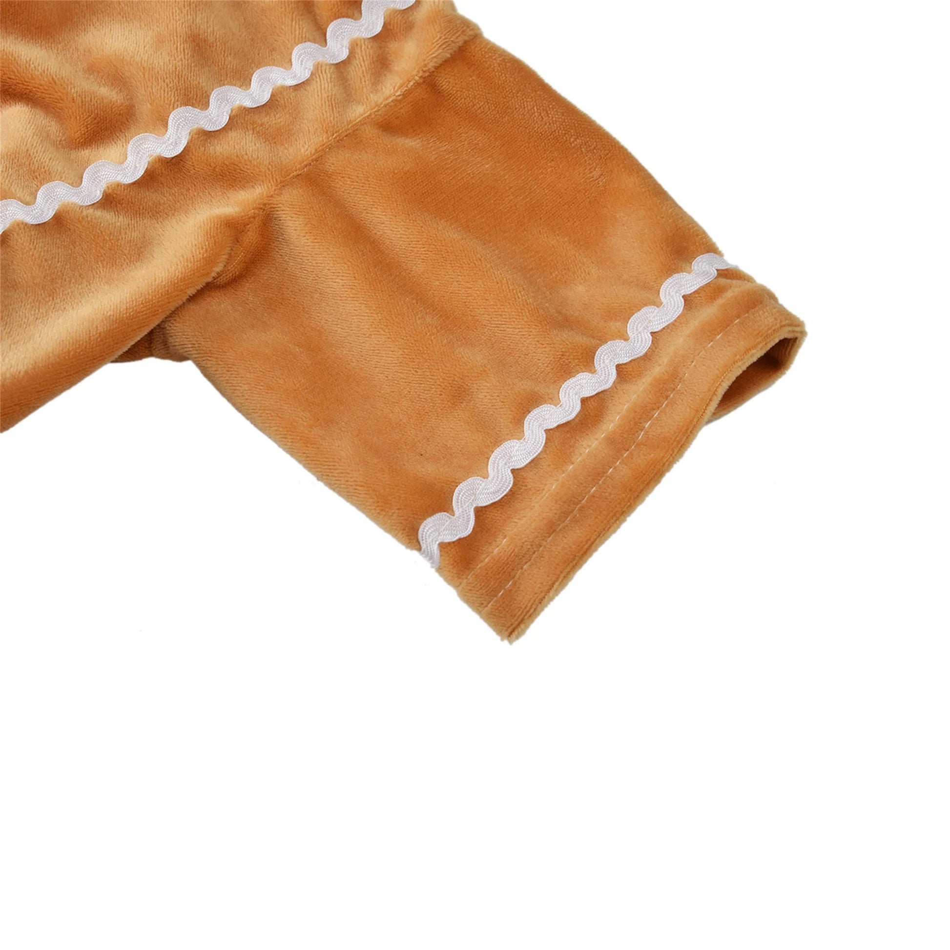 Pet Dog and Cat Gingerbread Costume Pet Cute Hooded Jumpsuit Christmas Cosplay Clothes Outfit for Pets Party Decoration Supplies