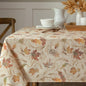 Autumn Jacquard Printed Fabric Tablecloth for Fall, Harvest, and Thanksgiving Table Cloth (Natures Leaves, 60" X 140" Rectangular)