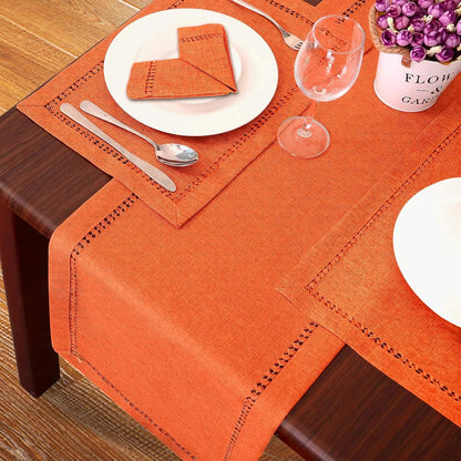 Thanksgiving Holidays Orange Table Runner or Dresser Scarf, Fall Autumn Decorations(14 X 54 Inch)