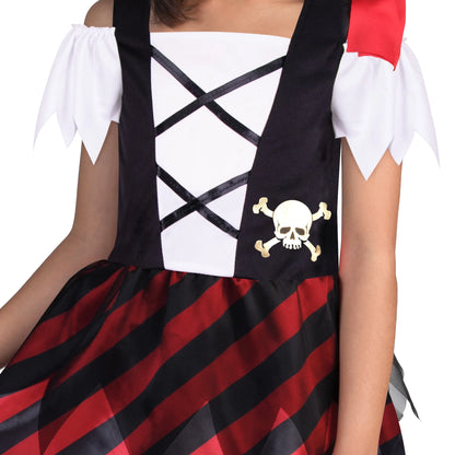 Pirate, Halloween Costume for Children, Girls Size S (6/6X), by