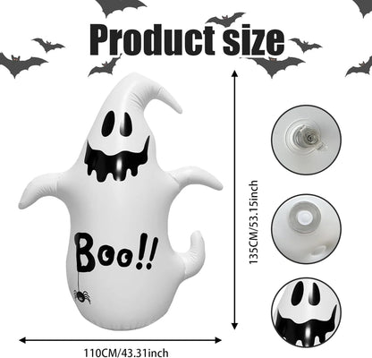 4 FT Halloween Inflatable Ghost Outdoor Decoration, PVC Blow up Yard Decoration Ghost for Garden Lawn Indoor Party Decor