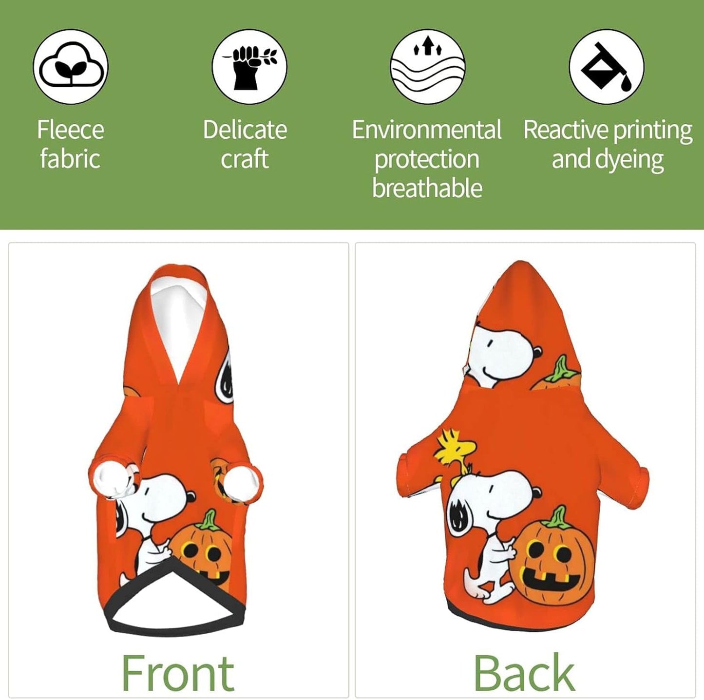 Dog Pumpkin Hoodies Dog Costume Sweatshirt Soft Breathable Pet Apparel Dog Jumpsuit Dog Clothes Pajamas for Puppy Small Dogs
