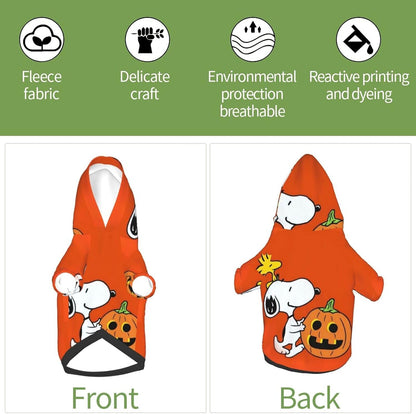 Dog Pumpkin Hoodies Dog Costume Sweatshirt Soft Breathable Pet Apparel Dog Jumpsuit Dog Clothes Pajamas for Puppy Small Dogs