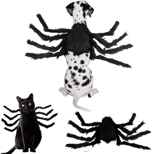 Halloween Spider Costume for Dogs Cats, Dog Cat Spider Costume Accessory Decoration Simulation Spider Legs Puppy Cosplay Apparel for Christmas Halloween Party