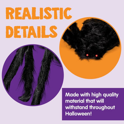 5 Pack Giant Spider Halloween Decorations,Scary Spider Halloween Decorations Outdoor Party Decorations Props Halloween Yard Decorations,Black