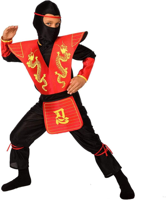 Red Ninja Costume for Boys, Kids Outfit, Dress up Suit for Children
