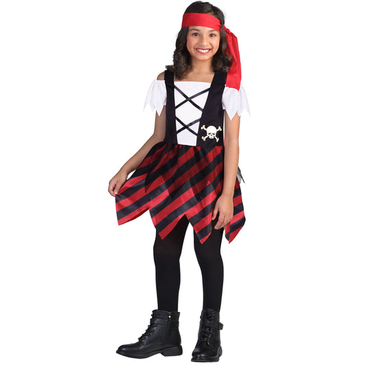 Pirate, Halloween Costume for Children, Girls Size S (6/6X), by