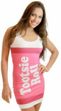 Juniors Tootsie Roll Fruit Rolls Candy Cherry Pink Costume Tank Dress