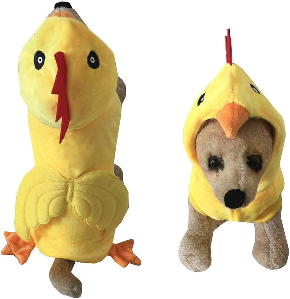Dog Chicken Costume Pet Halloween Christmas Cosplay Costumes Funny Puppy Cat Winter Coat Hoodie Outfits Sweater Clothes