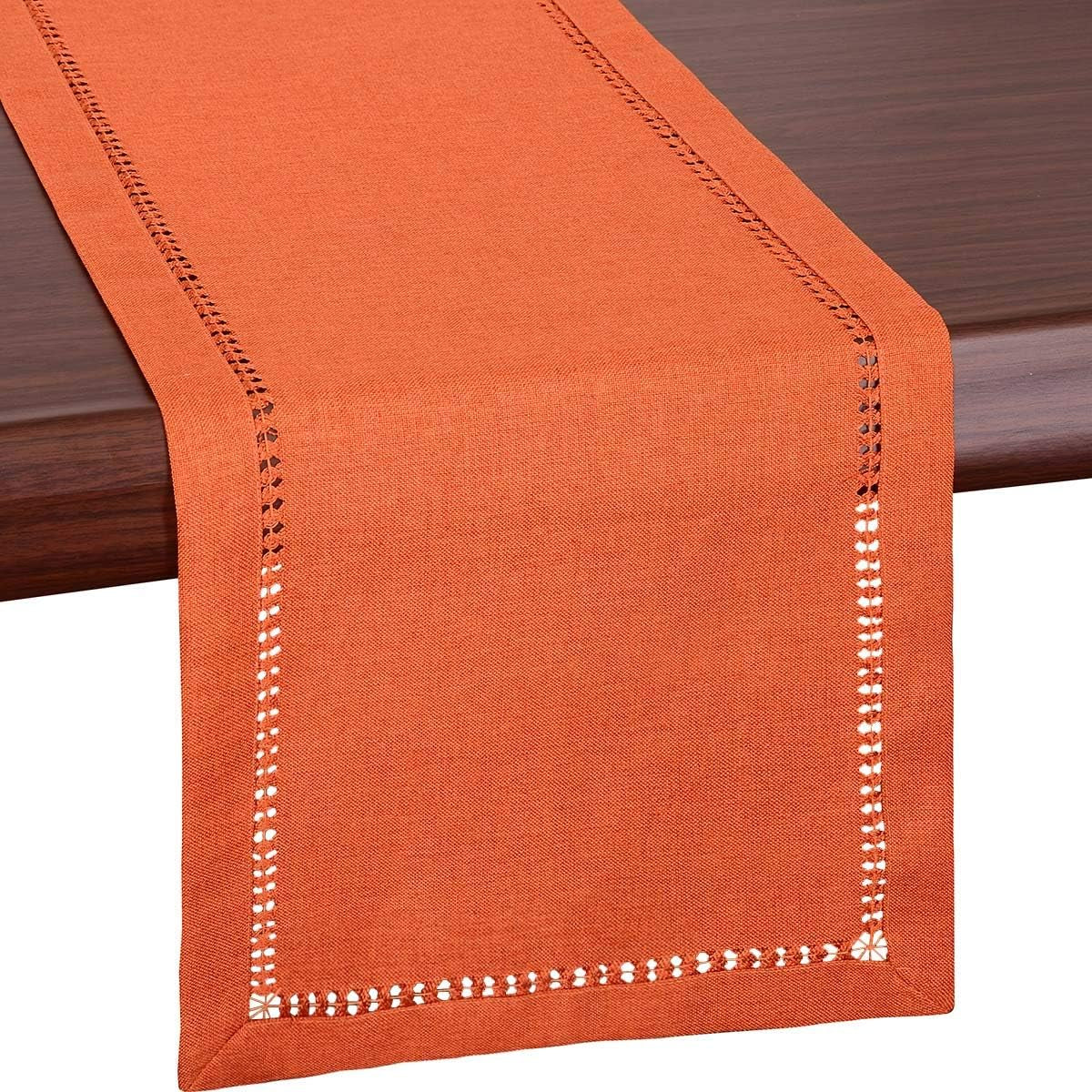 Thanksgiving Holidays Orange Table Runner or Dresser Scarf, Fall Autumn Decorations(14 X 54 Inch)