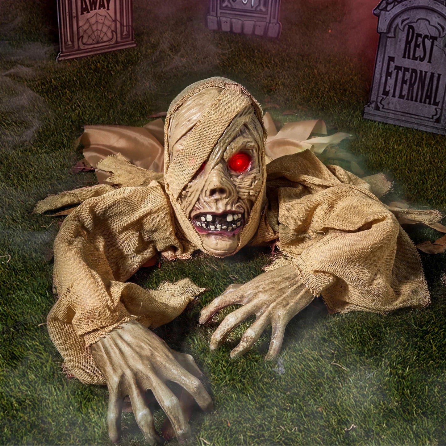 Halloween Groundbreaker Halloween Decorations Zombie with Sound and Flashing Eyes,Outdoor Scary Halloween Yard Decorations,Haunted House Decorations
