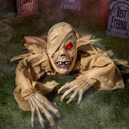 Halloween Groundbreaker Halloween Decorations Zombie with Sound and Flashing Eyes,Outdoor Scary Halloween Yard Decorations,Haunted House Decorations