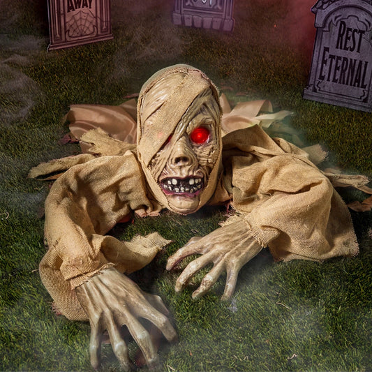 Halloween Groundbreaker Halloween Decorations Zombie with Sound and Flashing Eyes,Outdoor Scary Halloween Yard Decorations,Haunted House Decorations