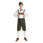 Mens Lederhosen Fancy Dress Costume German Bavarian Beer Oktoberfest Halloween Green L