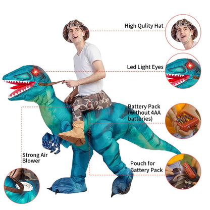 72 Inch Inflatable Dinosaur Costumes for Adults, Funny Halloween Costumes Adult Halloween Costume for Men Women, Adult Dinosaur Costumes for Halloween Party Cosplay