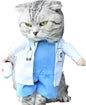 Cat Dog Costume Pet Doctor Nurse Clothing Outfit Apparel Uniform Halloween Jeans (L)