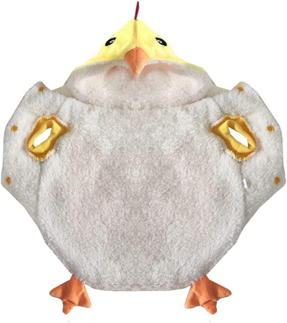 Funny Dog Chicken Costume, Pet Halloween Christmas Rooster Cosplay Dress, Adorable Cat Apparel Animal Warm Outfits Clothes(Xl Size, Yellow)