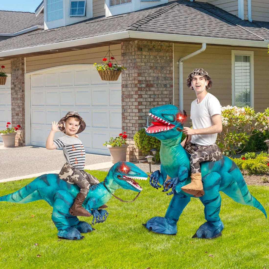 72 Inch Inflatable Dinosaur Costumes for Adults, Funny Halloween Costumes Adult Halloween Costume for Men Women, Adult Dinosaur Costumes for Halloween Party Cosplay