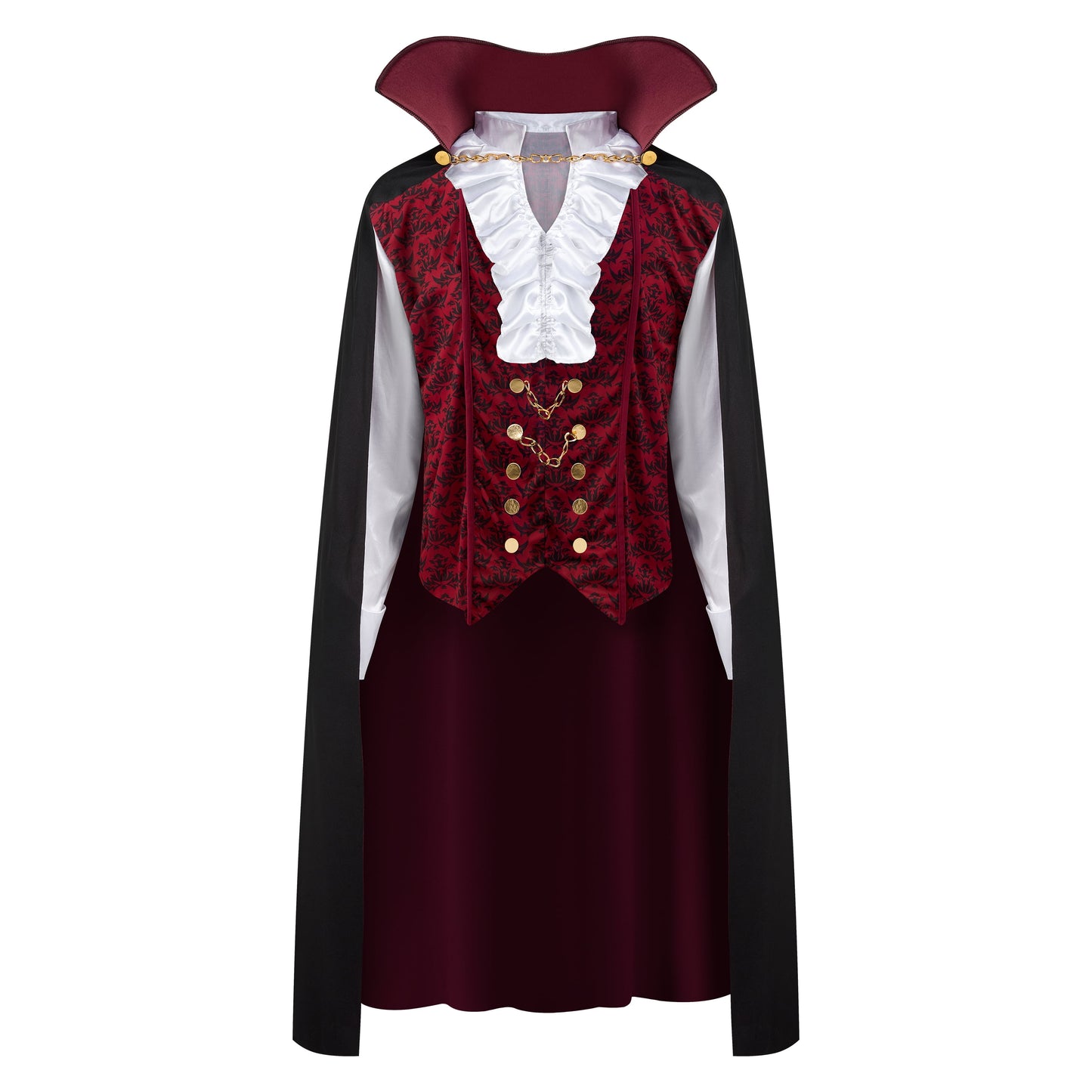 Halloween Vampire Costume Set for Adult Halloween Men'S Vampire Cape, Medieval Costume Party Fancy Dress-Up