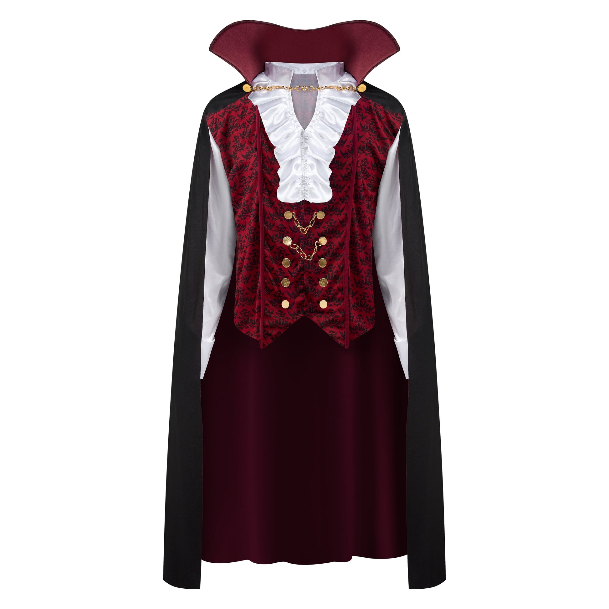 Halloween Vampire Costume Set for Adult Halloween Men'S Vampire Cape, Medieval Costume Party Fancy Dress-Up