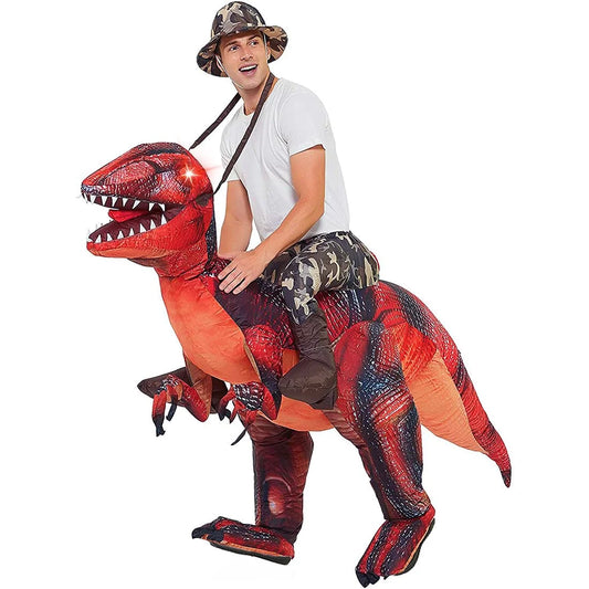 72 Inch Adult Inflatable Dinosaur Costume, Blow up Dinosaur Costume Adult Size, Funny Halloween Costumes Adult Halloween Costume Women Men for Halloween Party Cosplay