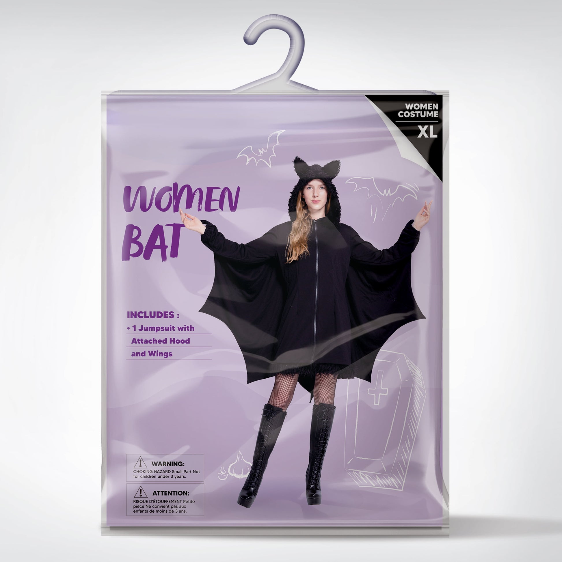 Womens Black Bat Zip Hoodie Halloween Costumes for Adults, Bat Halloween Costume Cosplay