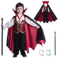 Gothic Vampire Costume Kids, Toddler Vampire Costume Halloween Vampire Costume, Vampire Costume for Boys, Halloween Party Dress up (5-7Yrs)