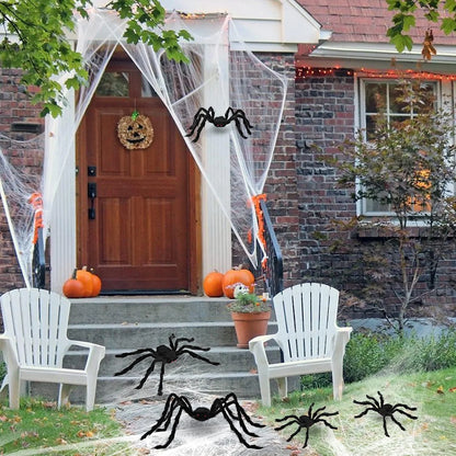 5 Pack Giant Spider Halloween Decorations,Scary Spider Halloween Decorations Outdoor Party Decorations Props Halloween Yard Decorations,Black