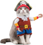 Dog Costume Clothes Halloween Cat Costumes Small Animal Funny Pets Clothing for Doggy Kitty Rabbits Piggy, Pirate, S