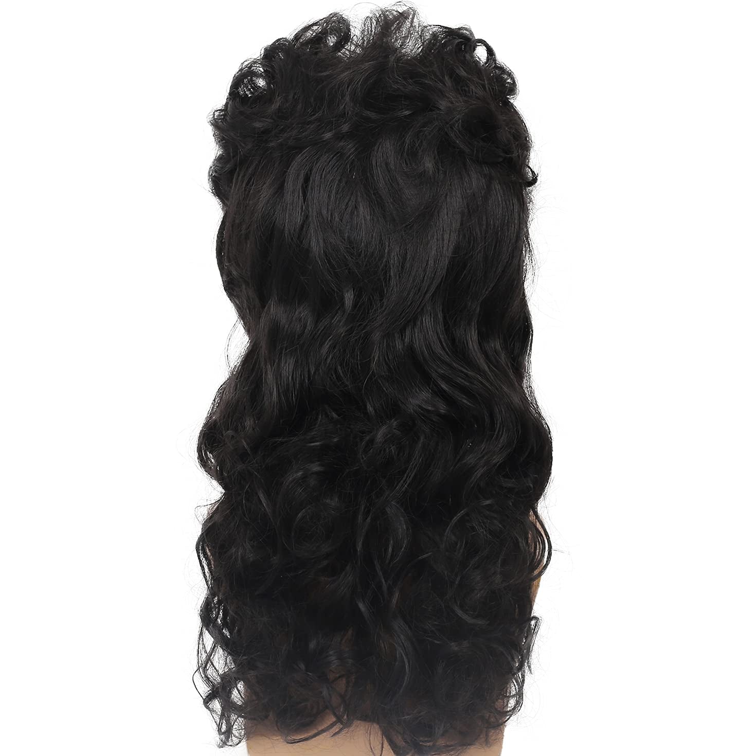 Mullet Wig Mens Black Long Curly Wigs Hair 70S 80S Male Wig Halloween Costumes Punk Rocker Wigs