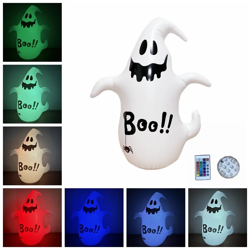 4 FT Halloween Inflatable Ghost Outdoor Decoration, PVC Blow up Yard Decoration Ghost for Garden Lawn Indoor Party Decor