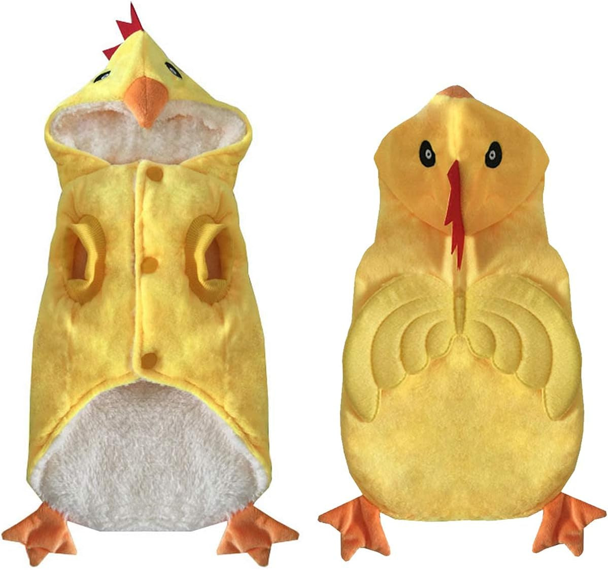 Dog Chicken Costume Pet Halloween Christmas Cosplay Costumes Funny Puppy Cat Winter Coat Hoodie Outfits Sweater Clothes