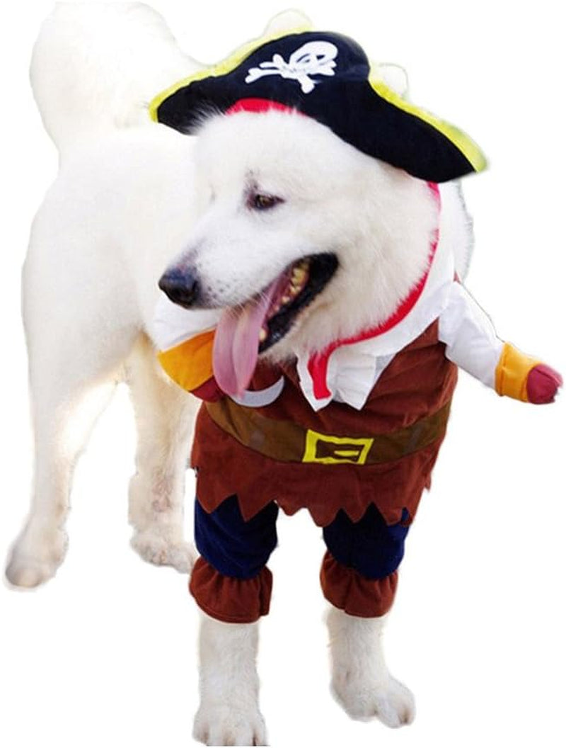 Dog Costume Clothes Halloween Cat Costumes Small Animal Funny Pets Clothing for Doggy Kitty Rabbits Piggy, Pirate, S