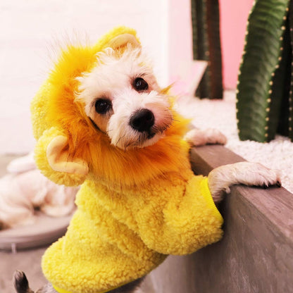 Dog Costumes,Cat Costumes,Dog Clothes,Cute Dog Coat, Lion Cosplay Winter Costume to Make Your Pet Look Cute. (S)