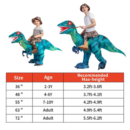 72 Inch Inflatable Dinosaur Costumes for Adults, Funny Halloween Costumes Adult Halloween Costume for Men Women, Adult Dinosaur Costumes for Halloween Party Cosplay