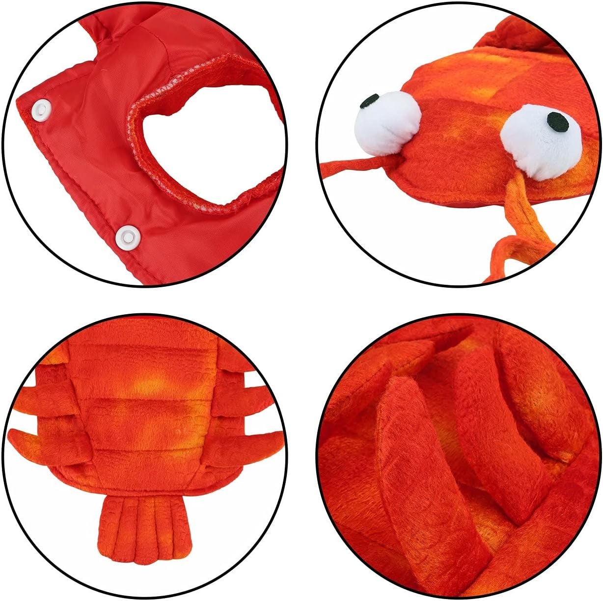 Dog Lobster Costume Pet Halloween Christmas Cosplay Costumes Funny Puppy Cat Winter Coat Hoodie Outfits Sweater Clothes (S)