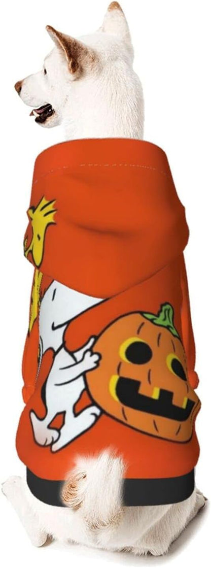 Dog Pumpkin Hoodies Dog Costume Sweatshirt Soft Breathable Pet Apparel Dog Jumpsuit Dog Clothes Pajamas for Puppy Small Dogs