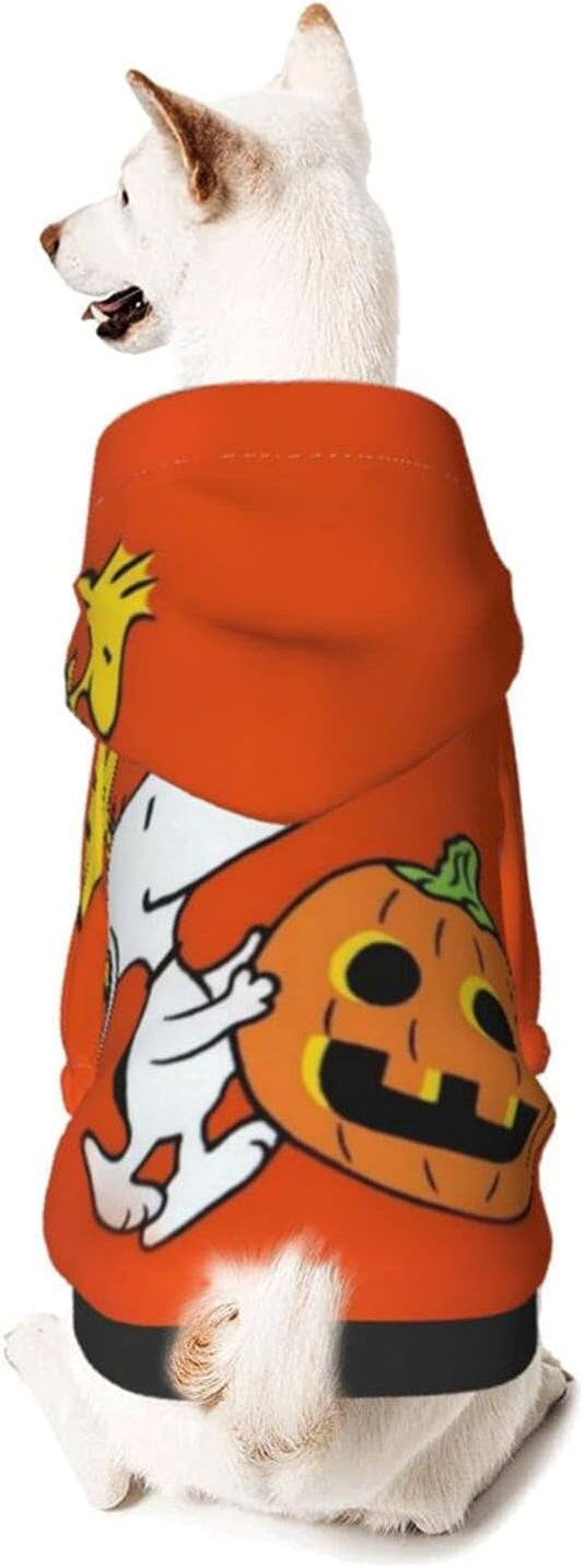 Dog Pumpkin Hoodies Dog Costume Sweatshirt Soft Breathable Pet Apparel Dog Jumpsuit Dog Clothes Pajamas for Puppy Small Dogs