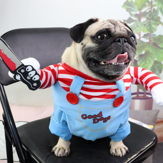 Pet Halloween Ghost Clothes Creative Halloween Christmas Pet Clothes Funny Dog Clothes L