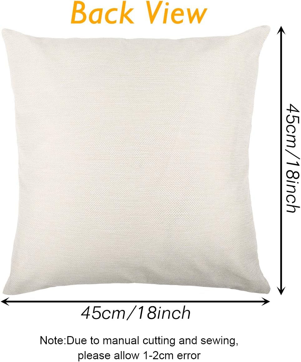Fall Pillow Covers 18X18 Set of 4 Fall Decor Pumpkin and Maple Throw Pillows Fall Decorations Farmhouse Holiday Rustic Linen Pillow Case Thanksgiving Decor Autumn Cushion Case for Sofa Couch