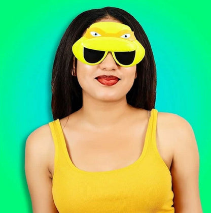 Michaelangelo Teenage Mutant Ninja Turtle Sunstache Glasses Adult Halloween Accessory