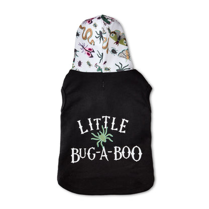 Halloween Hoodie for Dogs & Cats, Little Bug-A-Boo, Black, Small