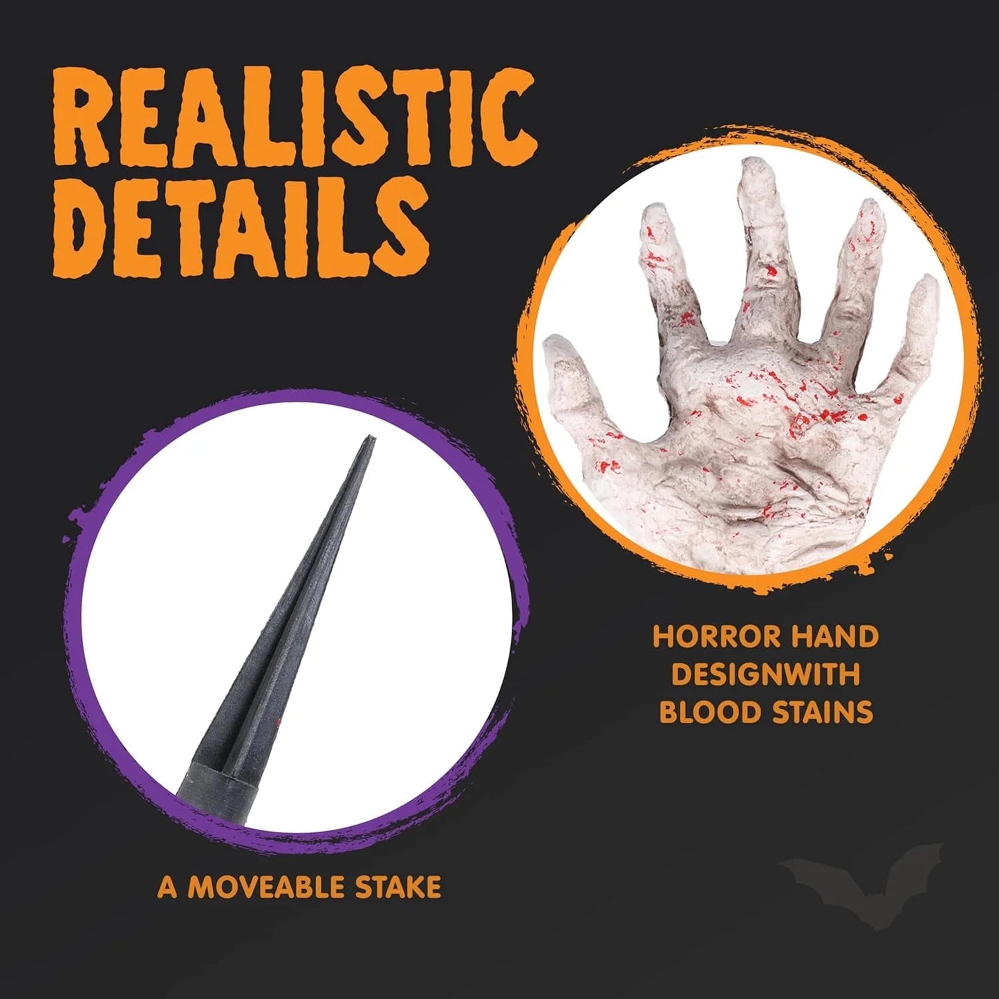 Halloween Decoration Outdoor Bloodstain Zombie Arm Stake,Fake Arm Hands Groundbreaker Halloween Yard Decorations